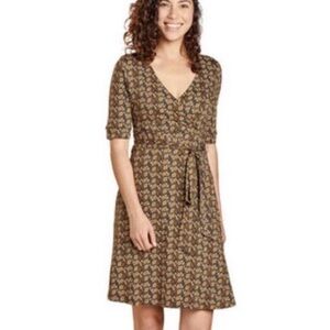 Toad & Co Faux Wrap Dress EUC